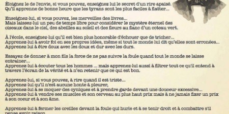 A méditer, surtout pour nous Sénégalais: La lettre d’Abraham Lincoln au professeur de son fils