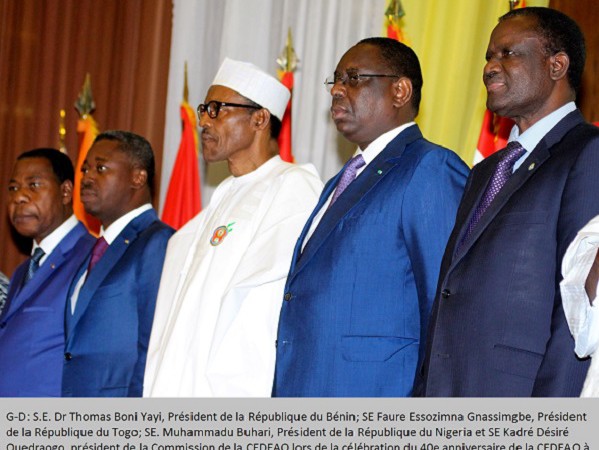 CEDEAO Réunion des Chefs d’état et de gouvernement en marge du sommet de Lomé