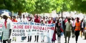 Education : Après la marche du ‘’G6’’ à Saint-Louis, les enseignants de l’inter-cadre ont battu le macadam ce samedi à Louga
