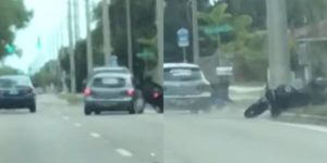 Floride :  un automobiliste recherché pour avoir presque écrasé un motocycliste après une vive dispute
