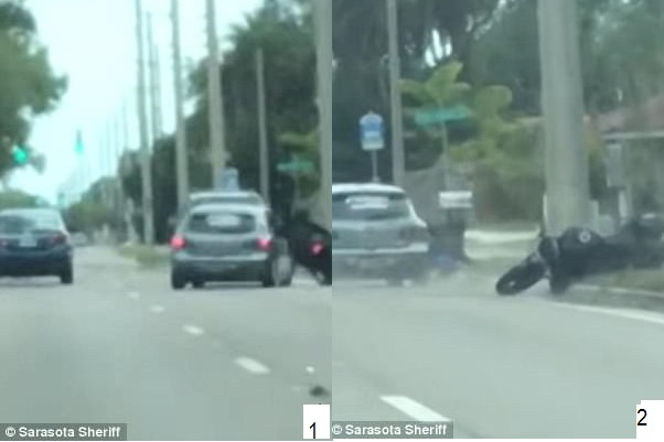 Floride :  un automobiliste recherché pour avoir presque écrasé un motocycliste après une vive dispute