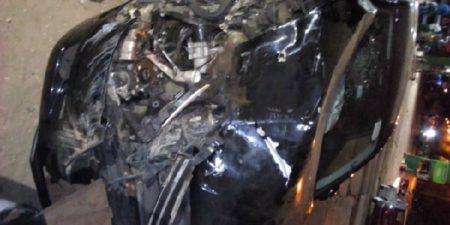 Accident à Kaffrine : le véhicule nouvellement acquis de Abdoulaye Wilane complètement abimé