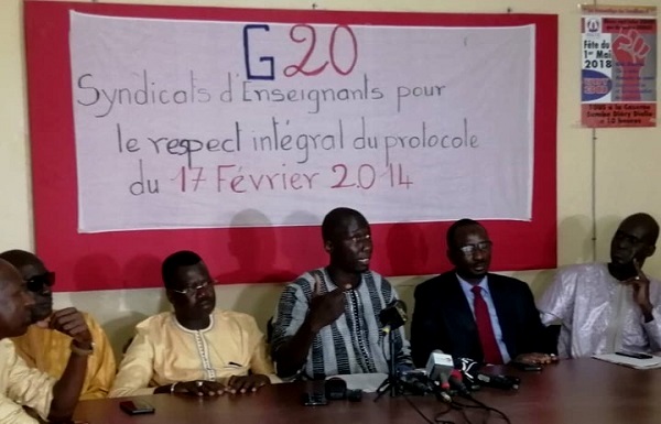 Education nationale : les syndicalistes du G 20 bombardent Mamadou Talla et menacent
