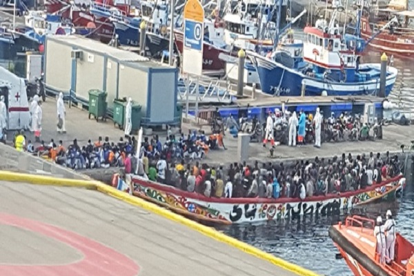 Migration clandestine : Près de 1500 migrants africains sont arrivés sur les côtes des îles Canaries le weekend