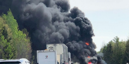 Kaolack : Un camion d’arachide en feu, plusieurs millions F CFA partis en fumée