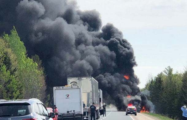 Kaolack : Un camion d’arachide en feu, plusieurs millions F CFA partis en fumée