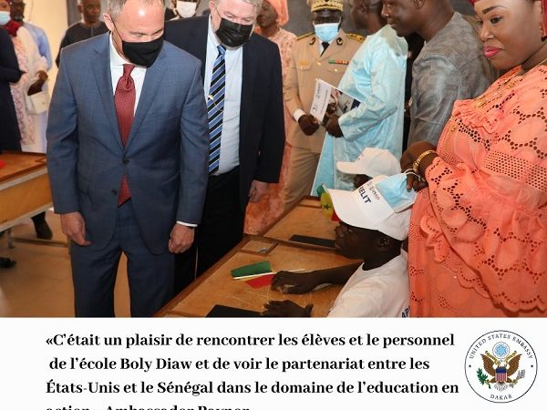 Education-Coopération Etats-Unis-Sénégal : Ambassadeur Michael Raynor était ce weekend à l’école Boly Diaw de Saint-Louis