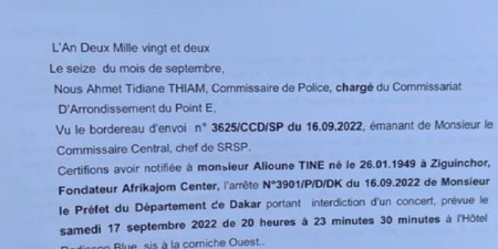 Campagne pour la limitation des mandats :  Le Préfet de Dakar fait capoter le concert panafricain
