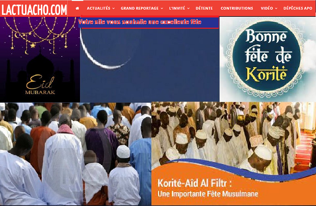 Aid EL Fitr 2023 : lactuacho.com exprime à la Oumah Islamique et à tous les croyants une très bonne fête de Korité.