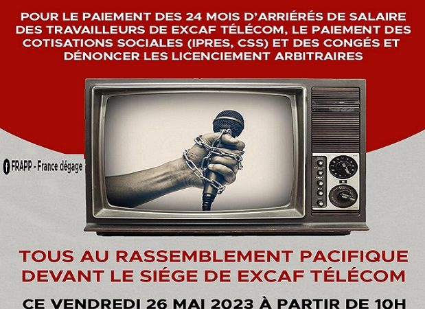 Conditions inhumaines des travailleurs de cette boite : le SYNPICS et le FRAPP manifestent devant Excaf Télécom demain