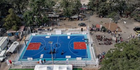 Sport : La NBA africa et l’ads group dévoilent un terrain de basketball rénové et alimenté par l’énergie solaire en RDC