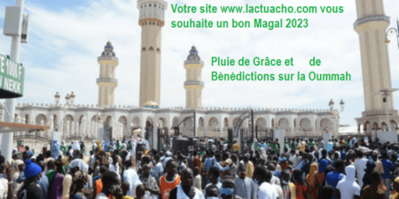Magal 2023 célébré ce jour : Lactuacho souhaite à la communauté mouride, à la Oummah Islamique et à tous les croyants une excellente fête !