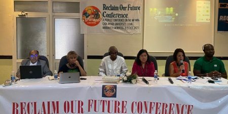 L’activiste Guy Marius Sagna à Marrakech (Maroc) :  Le FMI et la Banque mondiale sous les critiques