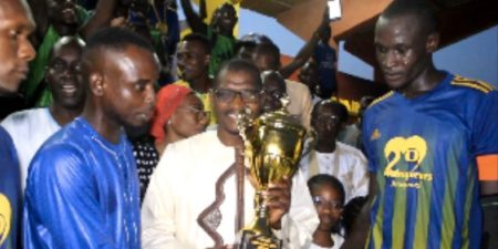 TOURNOI DE FOOTBALL DE L’ASSOCIATION DES JEUNES SONINKES DE GUEDIAWAYE : Le parrain Harouna Fall sensibilise les jeunes sur l’immigration irrégulière