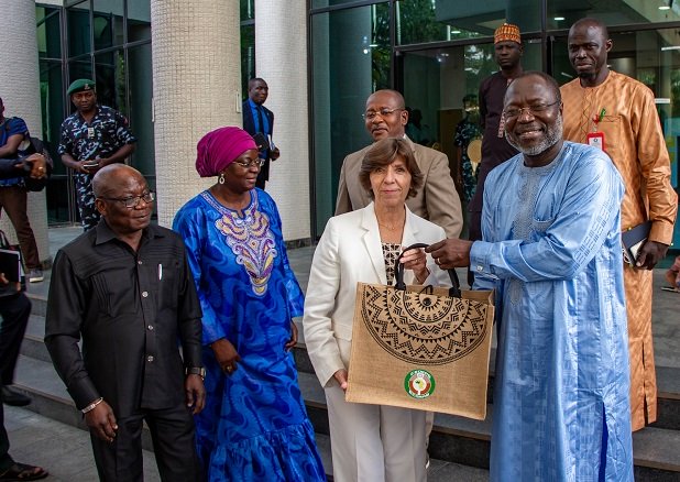 Coopération CEDEAO – France : Dr. Omar Alieu Touray reçoit Madame Catherine Colonna, ministre de l’Europe et des Affaires Etrangères de la France