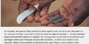 Gambie : Pour la défense des jeunes filles, Avaaz lance une pétition contre l’excision