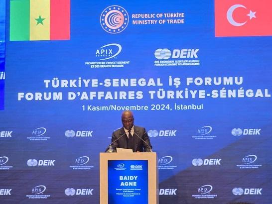 Forum d’Affaires Turquie-Sénégal : Le Président du CNP Baidy Agne plaide pour un partenariat économique innovant