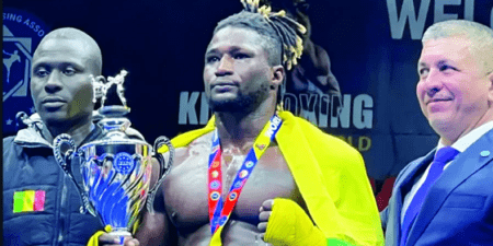 Sport- kickboxing, : Tafsir Bâ surclasse Éric Brito et devient champion international Wako Pro