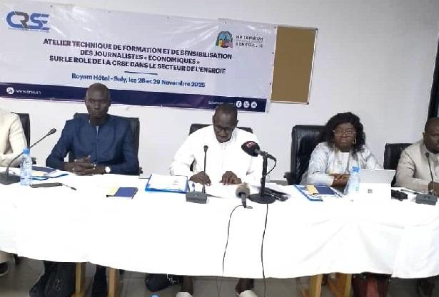 Atelier de renforcement des capacités des journalistes économiques : la CRSE et le COJES au cœur du débat sur le secteur de l’énergie