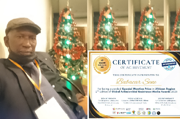 Journalisme scientifique : Babacar Sène distingué aux Global AMR Media Awards 2025