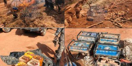 Exploitation aurifère illégale : coup de filet de la gendarmerie, 45 machines d’orpaillage clandestin détruites à Séguéko