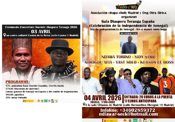 Madrid, vitrine du Sénégal en Europe avec “Téranga España” :   la diaspora sénégalaise érigne un événement majeur entre culture, réflexion et engagement citoyen.