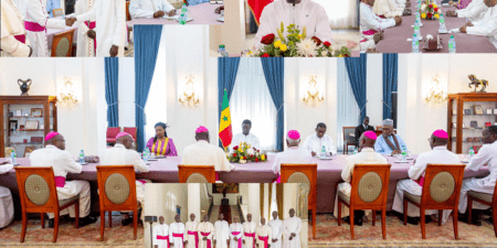 Reçus par Bassirou Diomaye Faye, les évêques saluent l&rsquo;appui de l&rsquo;État : éducation, dialogue et cohésion nationale au cœur des échanges