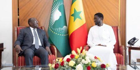 Coopération Sénégal–Côte d&rsquo;Ivoire : Bassirou Diomaye Faye reçoit le Vice-président ivoirien Tiémoko Meyliet Koné