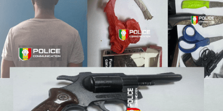 Golf Sud- Cité Nations Unies : un homme arrêté avec un revolver, des couteaux et du chanvre indien